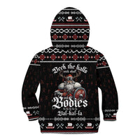 Funny Vikings Christmas Kid Hoodie Falalalala Valhalla LT05 - Wonder Print Shop