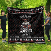 Funny Vikings Christmas Quilt Falalalala Valhalla LT05 - Wonder Print Shop