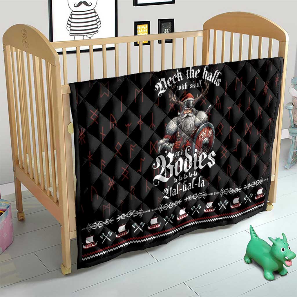Funny Vikings Christmas Quilt Falalalala Valhalla LT05 - Wonder Print Shop