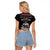 Funny Vikings Christmas Raglan Cropped T Shirt Falalalala Valhalla LT05 - Wonder Print Shop
