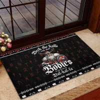 Funny Vikings Christmas Rubber Doormat Falalalala Valhalla LT05 - Wonder Print Shop