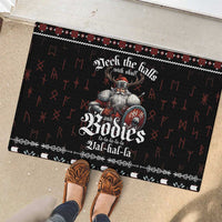 Funny Vikings Christmas Rubber Doormat Falalalala Valhalla LT05 - Wonder Print Shop