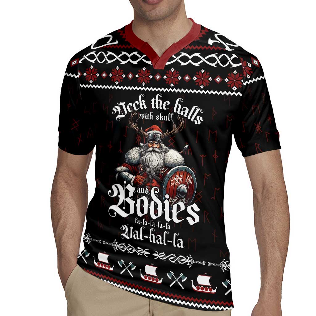 Funny Vikings Christmas Rugby Jersey Falalalala Valhalla LT05 - Wonder Print Shop