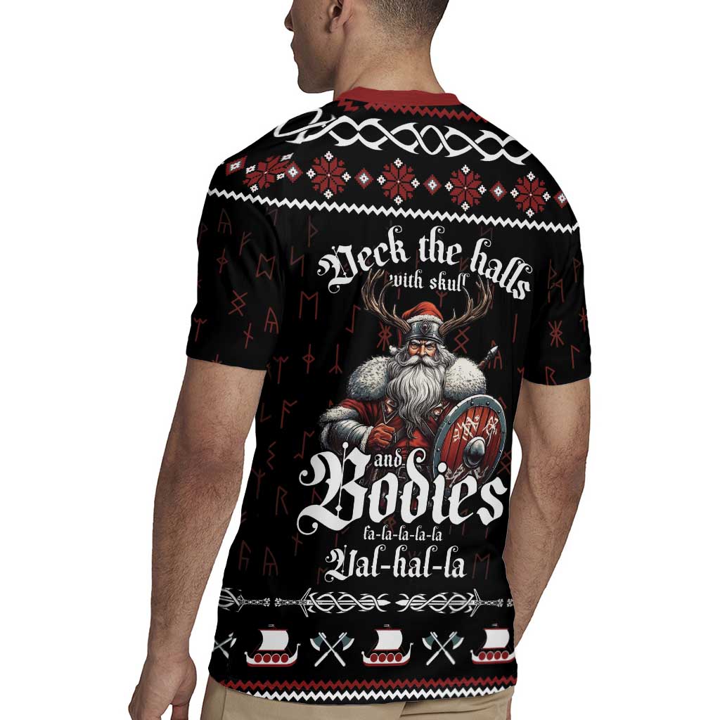 Funny Vikings Christmas Rugby Jersey Falalalala Valhalla LT05 - Wonder Print Shop