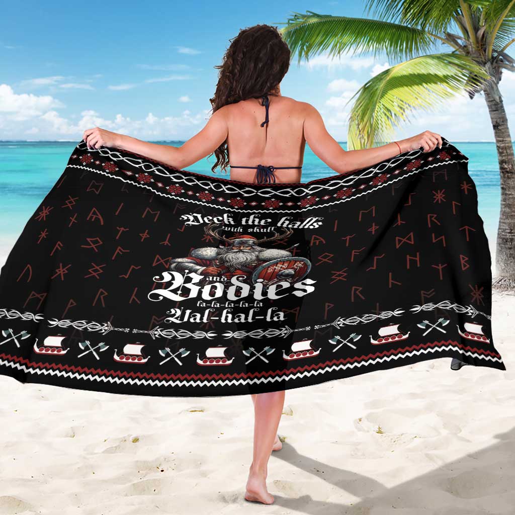 Funny Vikings Christmas Sarong Falalalala Valhalla LT05 - Wonder Print Shop