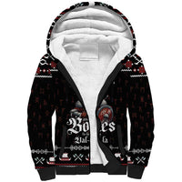 Funny Vikings Christmas Sherpa Hoodie Falalalala Valhalla LT05 - Wonder Print Shop