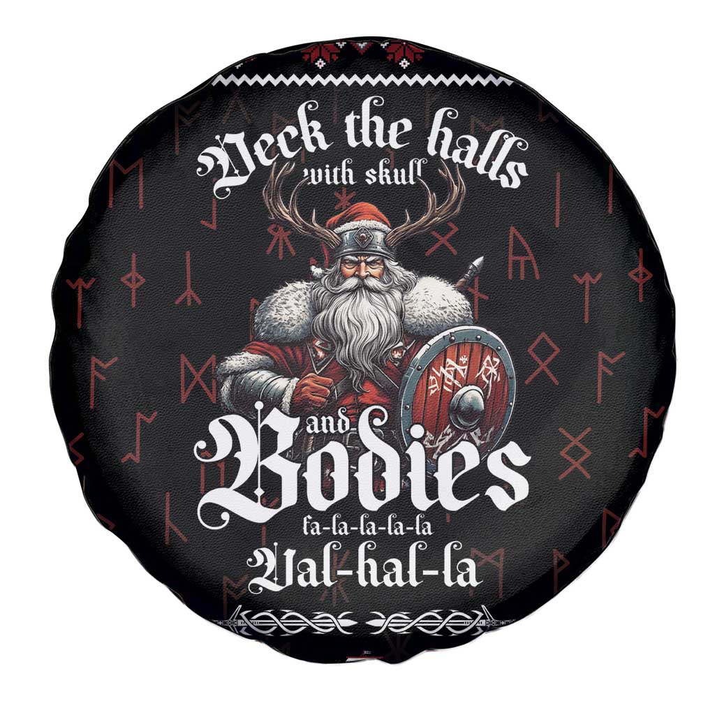 Funny Vikings Christmas Spare Tire Cover Falalalala Valhalla LT05 - Wonder Print Shop