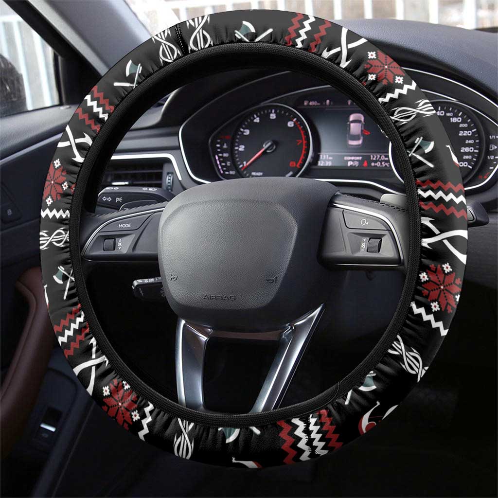 Funny Vikings Christmas Steering Wheel Cover Falalalala Valhalla LT05 - Wonder Print Shop