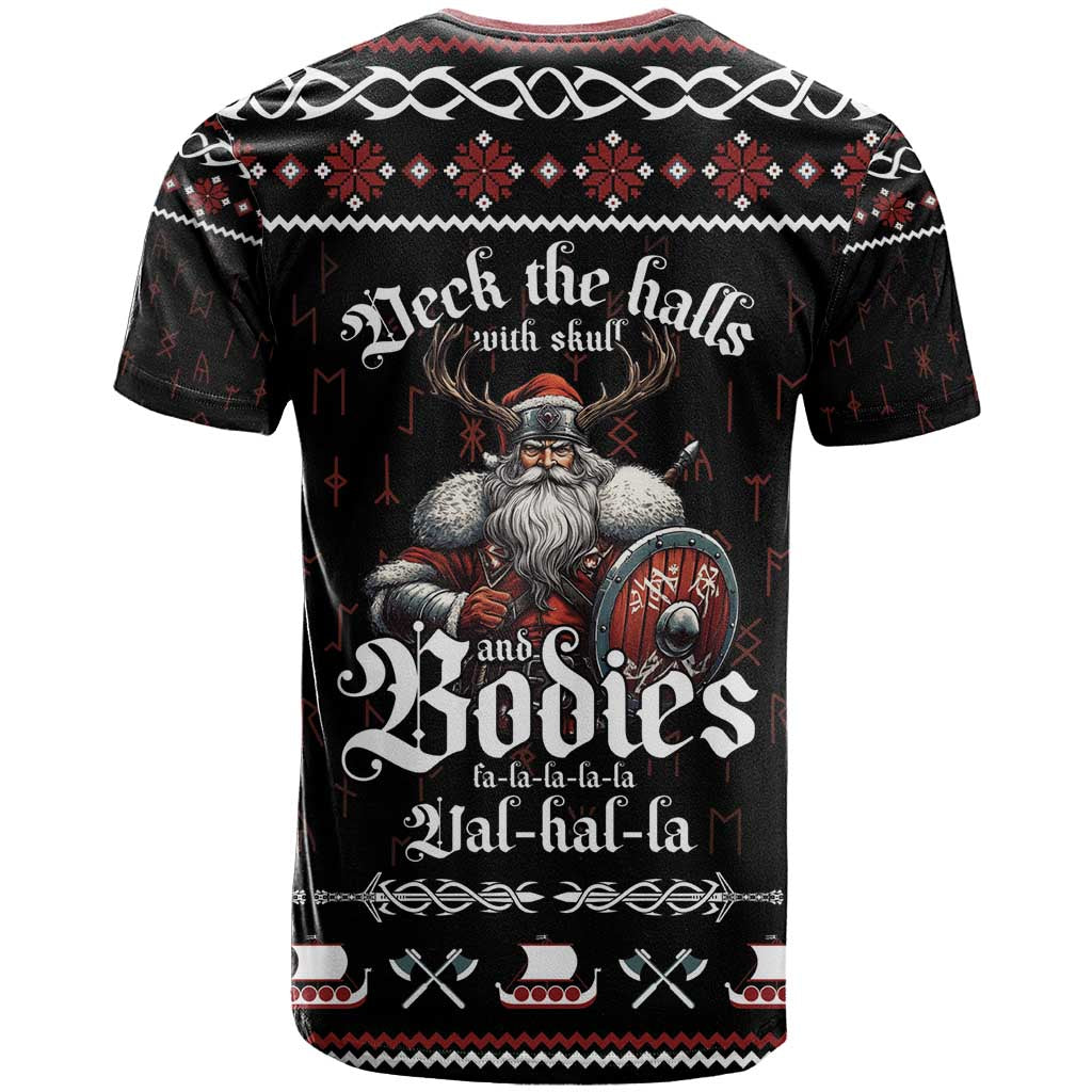 Funny Vikings Christmas T Shirt Falalalala Valhalla LT05 - Wonder Print Shop