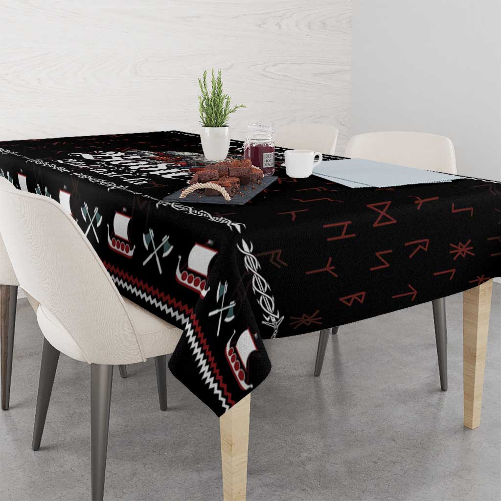Funny Vikings Christmas Tablecloth Falalalala Valhalla LT05 - Wonder Print Shop