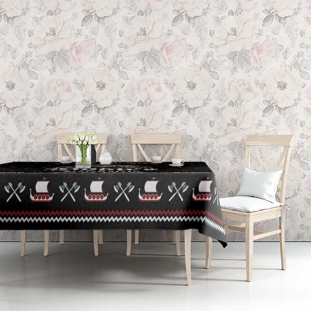 Funny Vikings Christmas Tablecloth Falalalala Valhalla LT05 - Wonder Print Shop