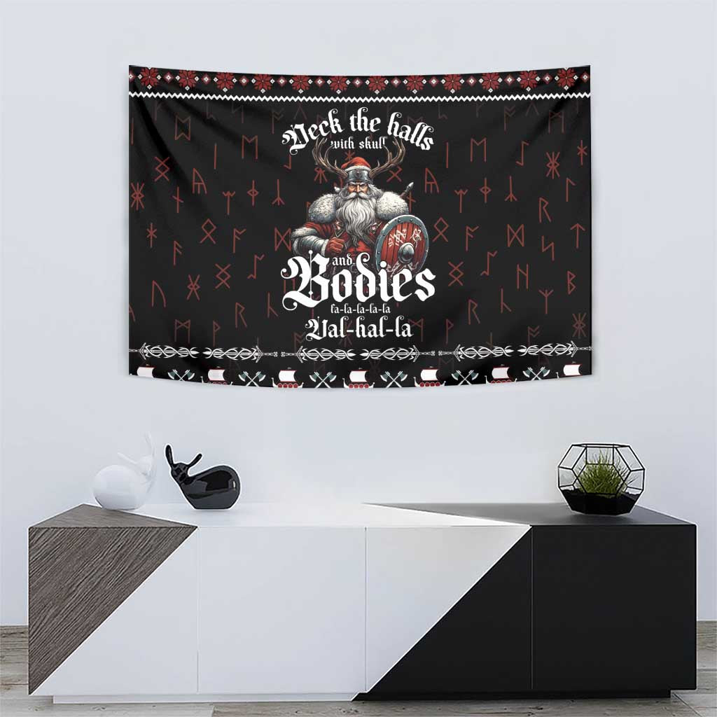 Funny Vikings Christmas Tapestry Falalalala Valhalla LT05 - Wonder Print Shop