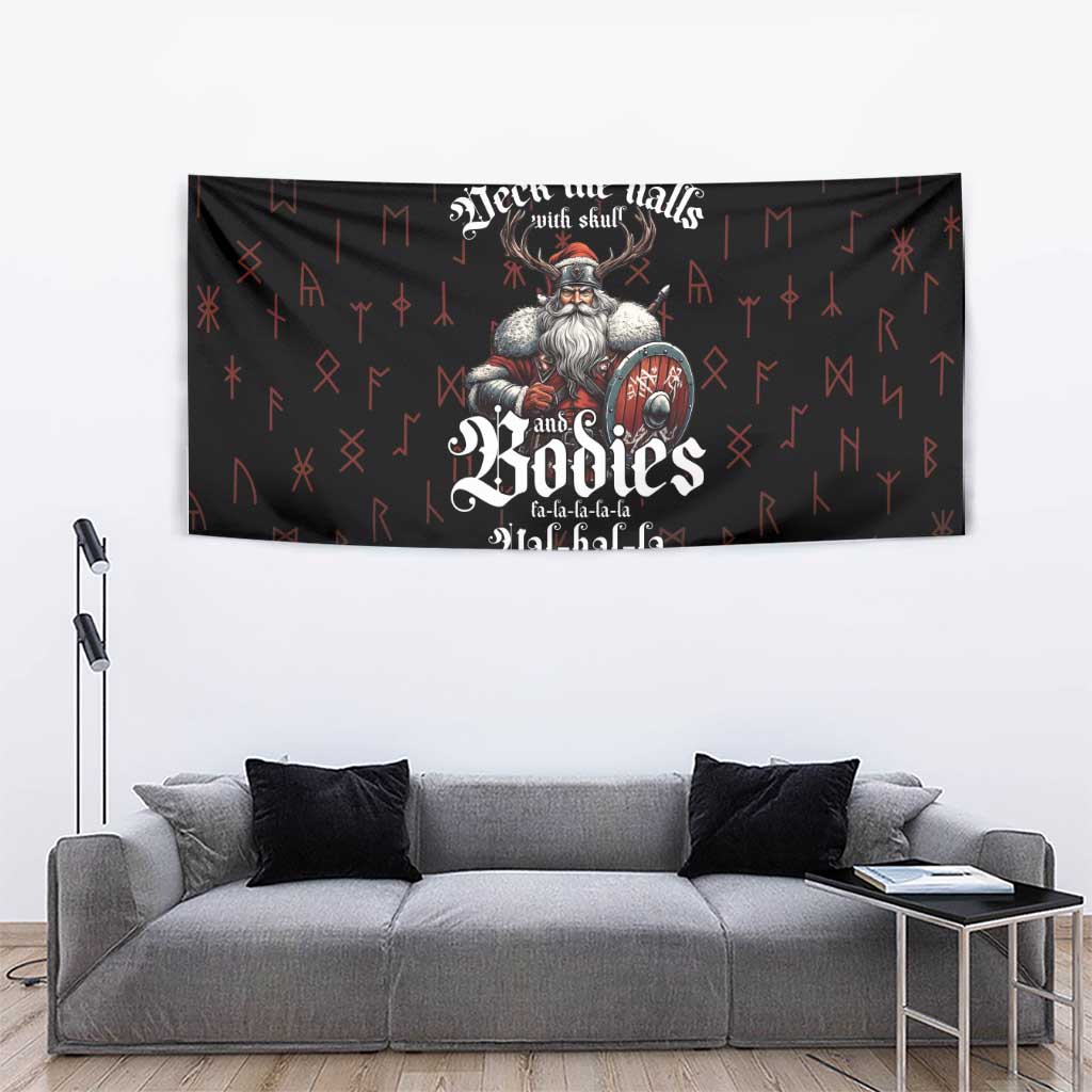 Funny Vikings Christmas Tapestry Falalalala Valhalla LT05 - Wonder Print Shop