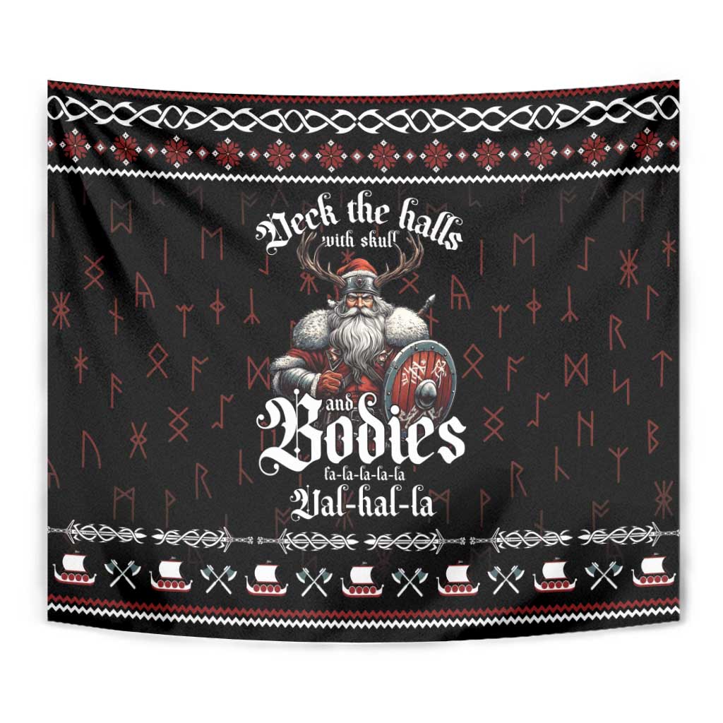 Funny Vikings Christmas Tapestry Falalalala Valhalla LT05 - Wonder Print Shop