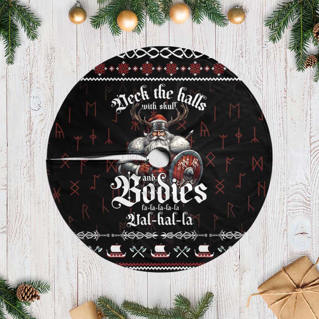 Funny Viking Christmas Tree Skirt Falalalala Valhalla LT05 - Wonder Print Shop