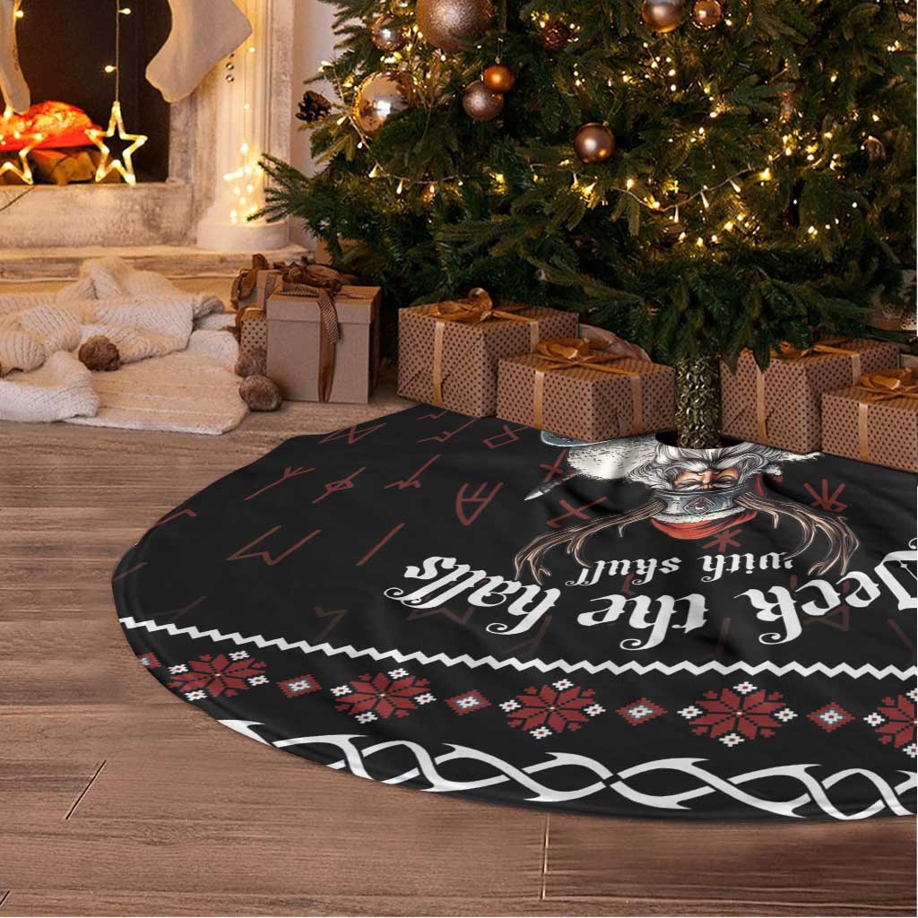 Funny Viking Christmas Tree Skirt Falalalala Valhalla LT05 - Wonder Print Shop