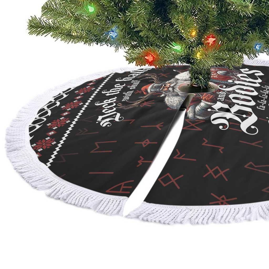 Funny Viking Christmas Tree Skirt Falalalala Valhalla LT05 - Wonder Print Shop