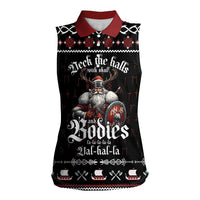 Funny Vikings Christmas Women Sleeveless Polo Shirt Falalalala Valhalla LT05 - Wonder Print Shop