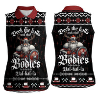 Funny Vikings Christmas Women Sleeveless Polo Shirt Falalalala Valhalla LT05 - Wonder Print Shop