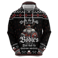 Funny Vikings Christmas Zip Hoodie Falalalala Valhalla LT05 - Wonder Print Shop
