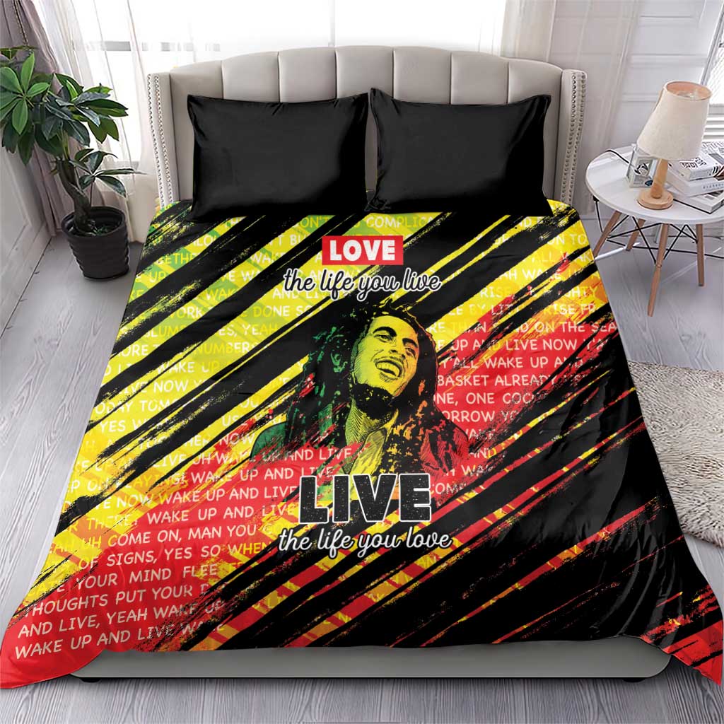 Reggae Legend Bedding Set Love The Life You Live Live The Life You Love