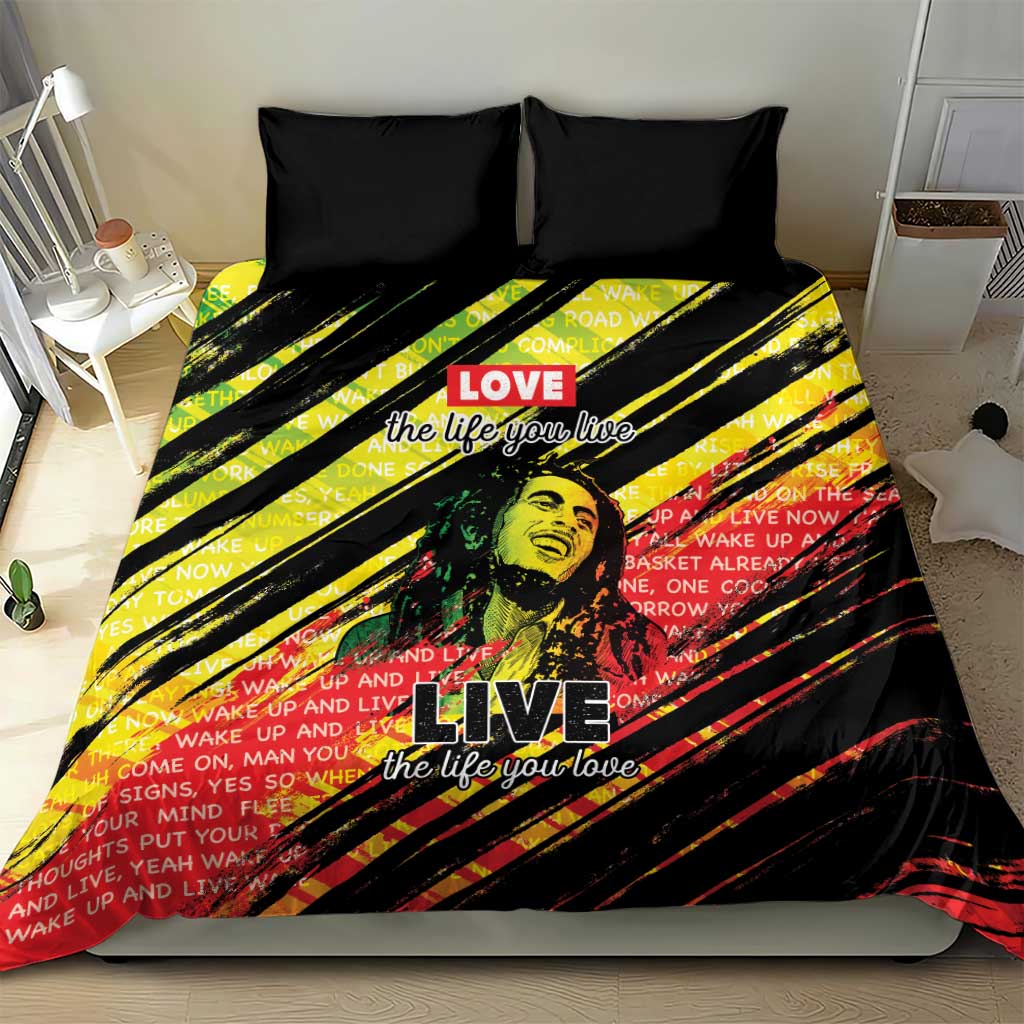 Reggae Legend Bedding Set Love The Life You Live Live The Life You Love