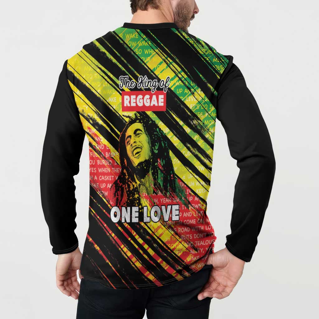 Reggae Legend Button Sweatshirt Love The Life You Live Live The Life You Love