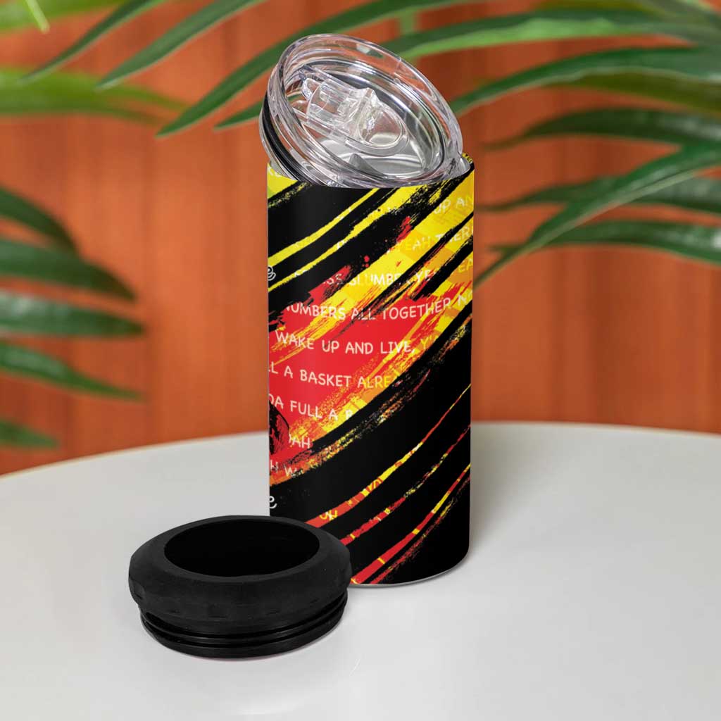 Reggae Legend 4 in 1 Can Cooler Tumbler Love The Life You Live Live The Life You Love