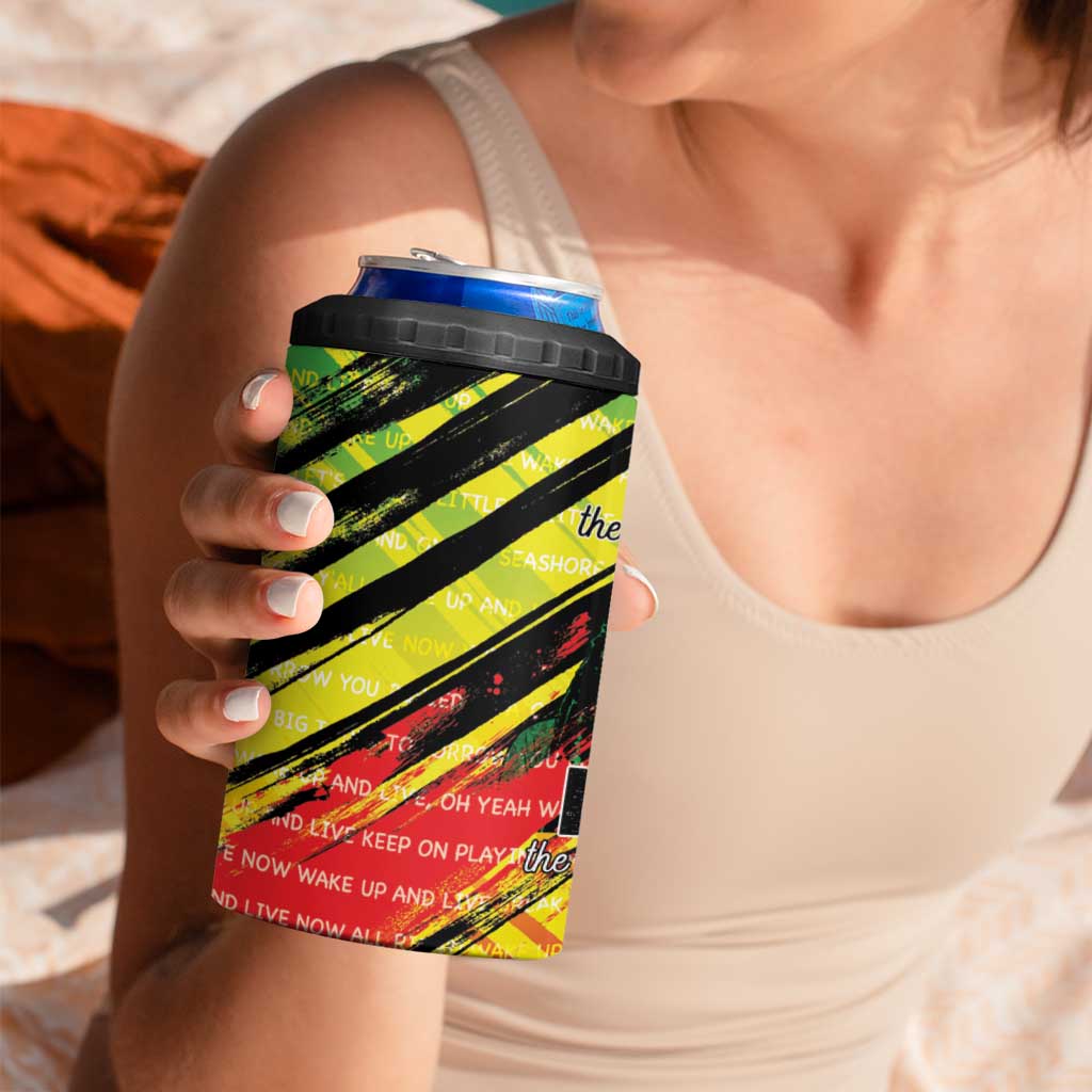 Reggae Legend 4 in 1 Can Cooler Tumbler Love The Life You Live Live The Life You Love