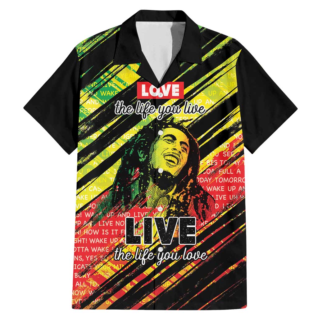 Reggae Legend Family Matching Mermaid Dress and Hawaiian Shirt Love The Life You Live Live The Life You Love