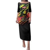 Reggae Legend Family Matching Puletasi and Hawaiian Shirt Love The Life You Live Live The Life You Love