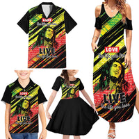 Reggae Legend Family Matching Summer Maxi Dress and Hawaiian Shirt Love The Life You Live Live The Life You Love LT05 - Wonder Print Shop