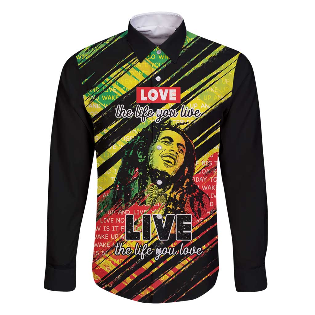 Reggae Legend Family Matching Summer Maxi Dress and Hawaiian Shirt Love The Life You Live Live The Life You Love LT05 - Wonder Print Shop