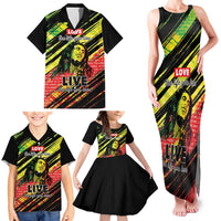 Reggae Legend Family Matching Tank Maxi Dress and Hawaiian Shirt Love The Life You Live Live The Life You Love LT05 - Wonder Print Shop