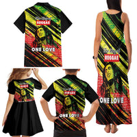 Reggae Legend Family Matching Tank Maxi Dress and Hawaiian Shirt Love The Life You Live Live The Life You Love LT05 - Wonder Print Shop