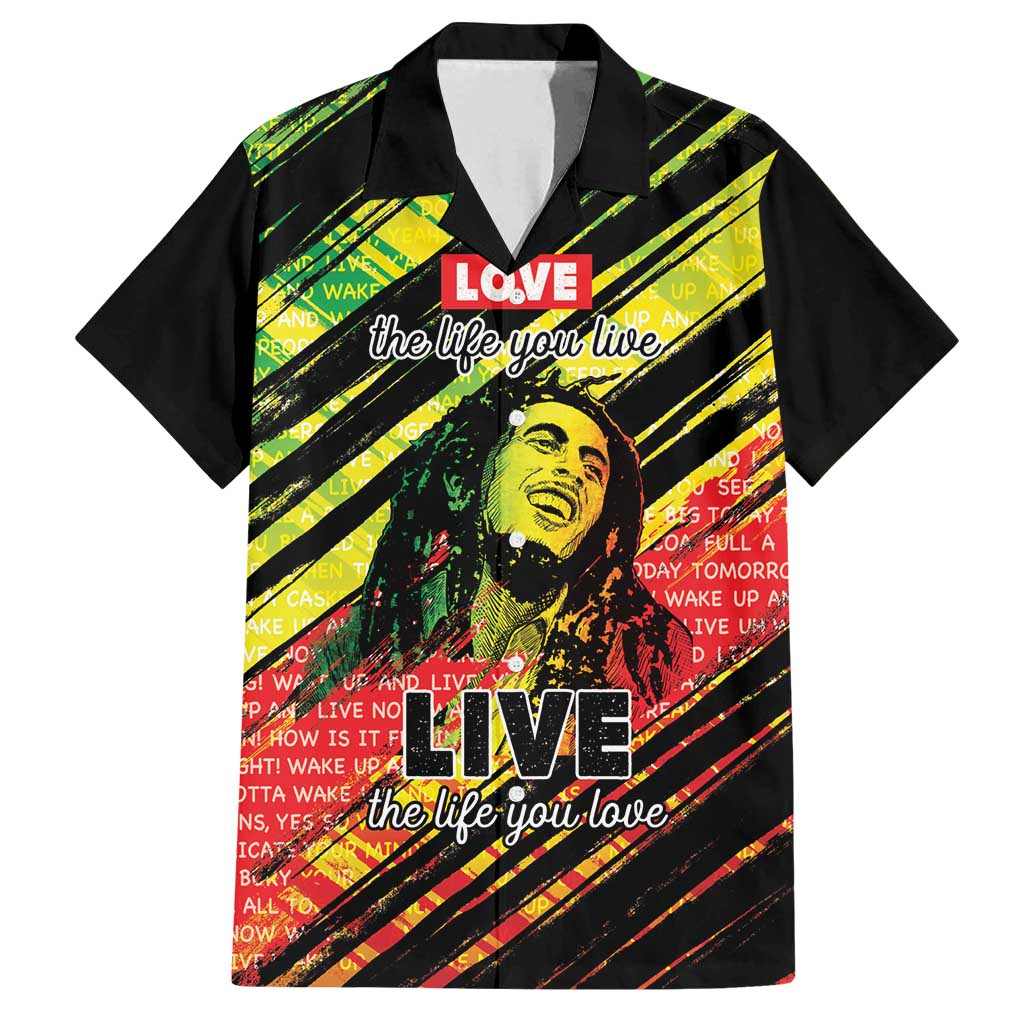 Reggae Legend Family Matching Tank Maxi Dress and Hawaiian Shirt Love The Life You Live Live The Life You Love LT05 - Wonder Print Shop