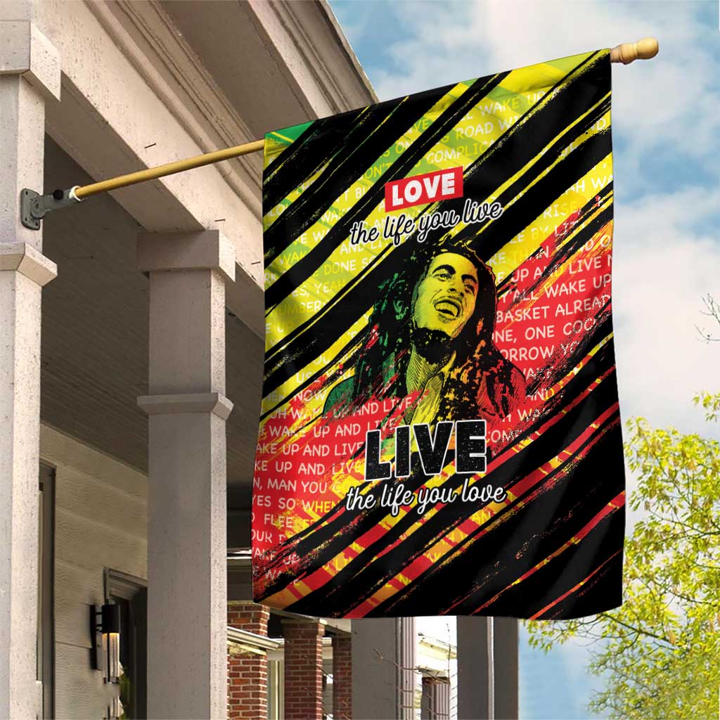 Reggae Legend Garden Flag Love The Life You Live Live The Life You Love LT05 - Wonder Print Shop