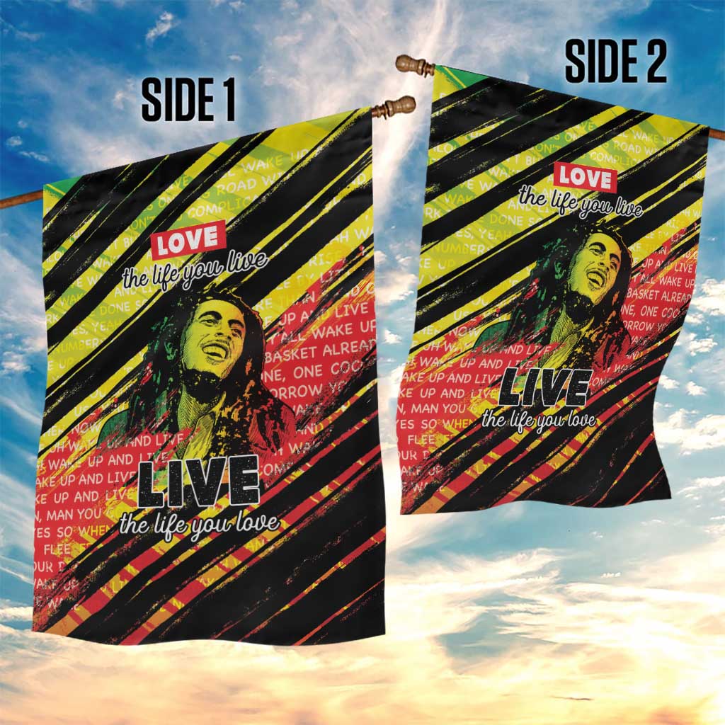 Reggae Legend Garden Flag Love The Life You Live Live The Life You Love LT05 - Wonder Print Shop