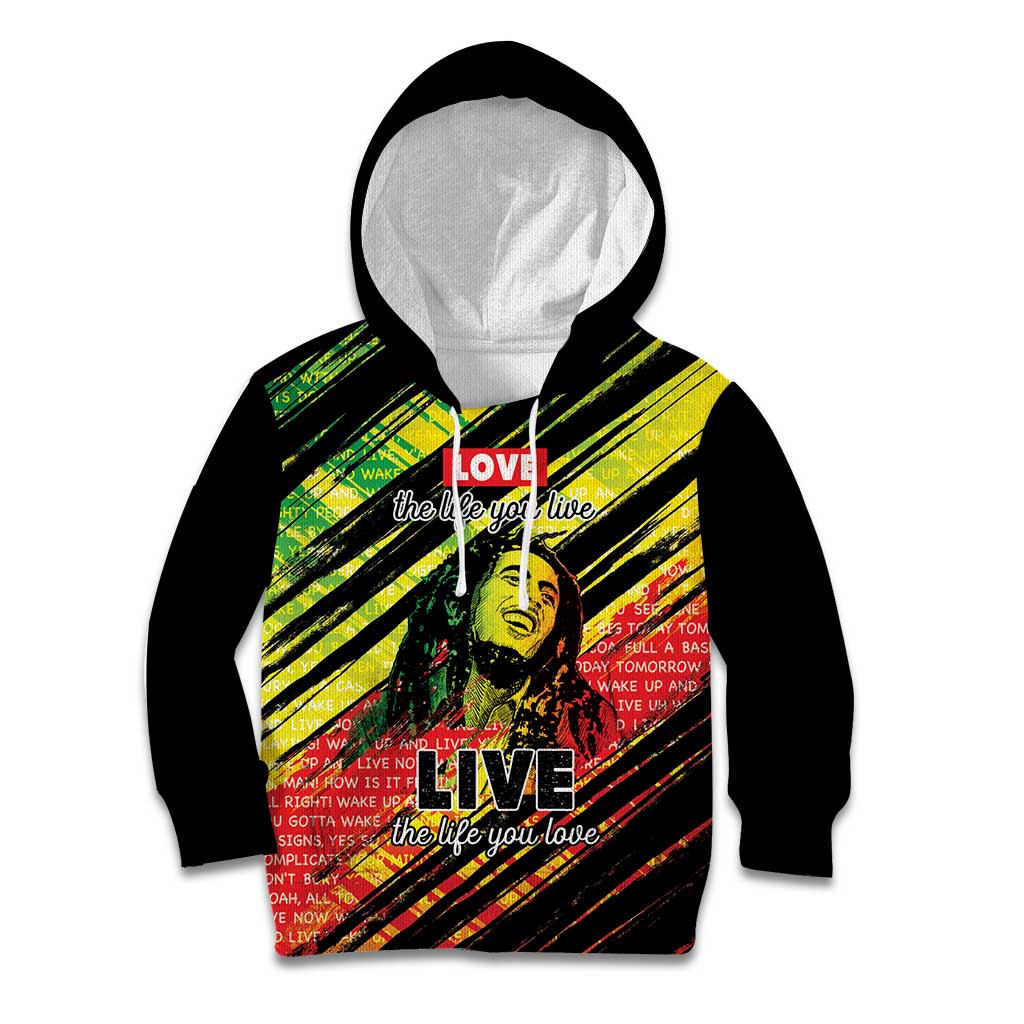 Reggae Legend Kid Hoodie Love The Life You Live Live The Life You Love LT05 - Wonder Print Shop