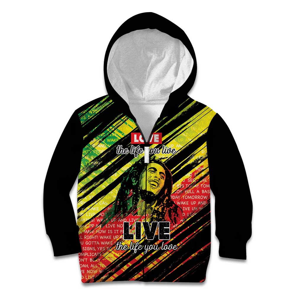 Reggae Legend Kid Hoodie Love The Life You Live Live The Life You Love LT05 - Wonder Print Shop
