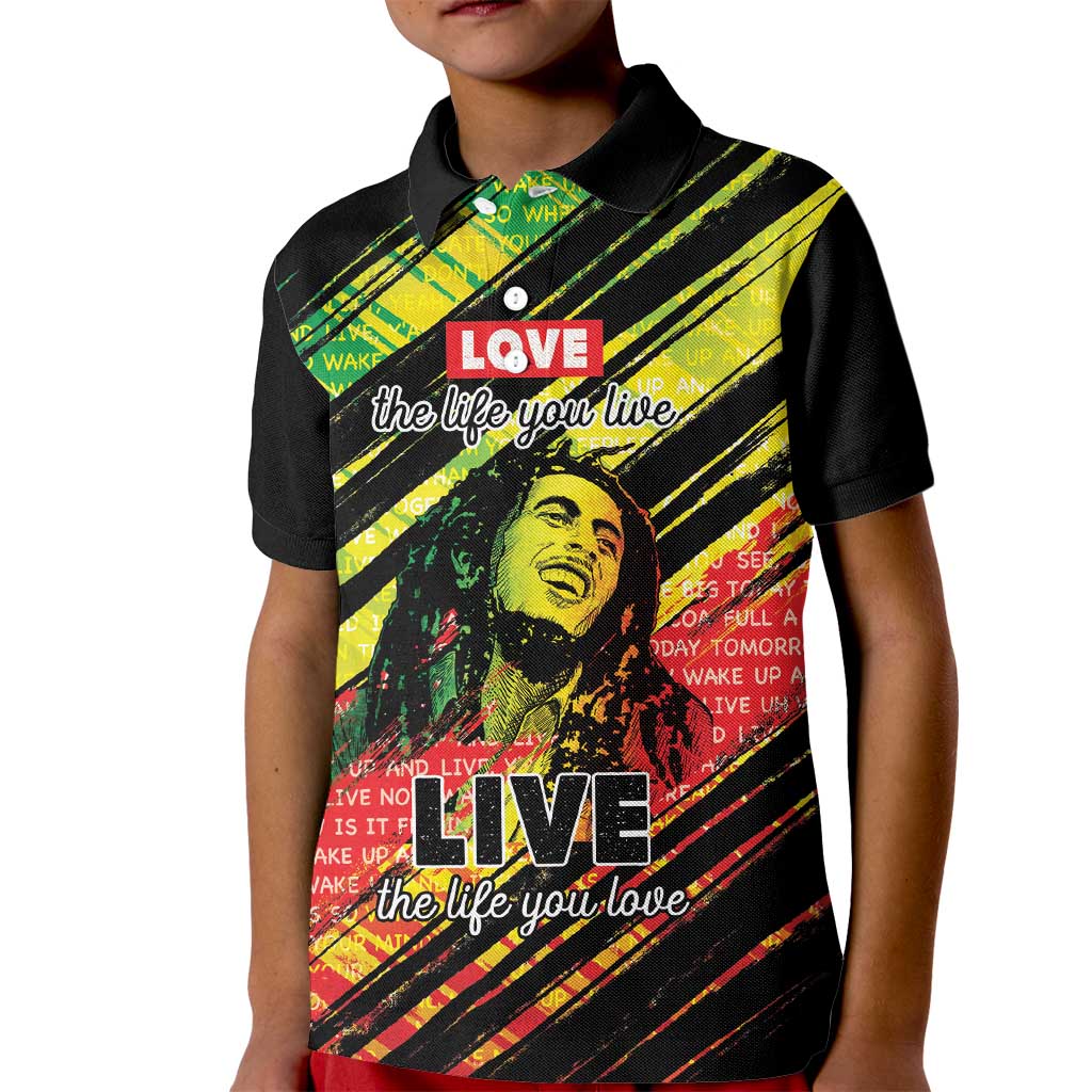 Reggae Legend Kid Polo Shirt Love The Life You Live Live The Life You Love LT05 - Wonder Print Shop
