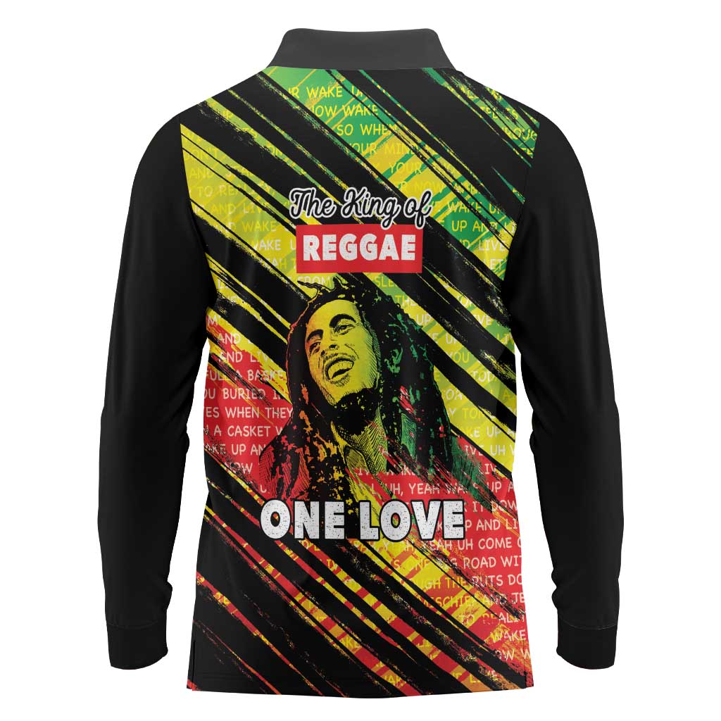 Reggae Legend Long Sleeve Polo Shirt Love The Life You Live Live The Life You Love LT05 - Wonder Print Shop