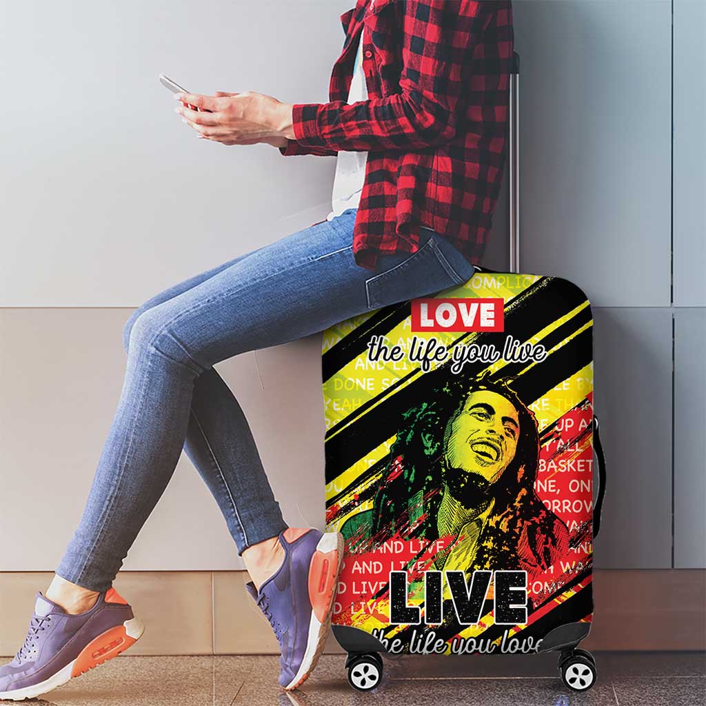 Reggae Legend Luggage Cover Love The Life You Live Live The Life You Love LT05 - Wonder Print Shop