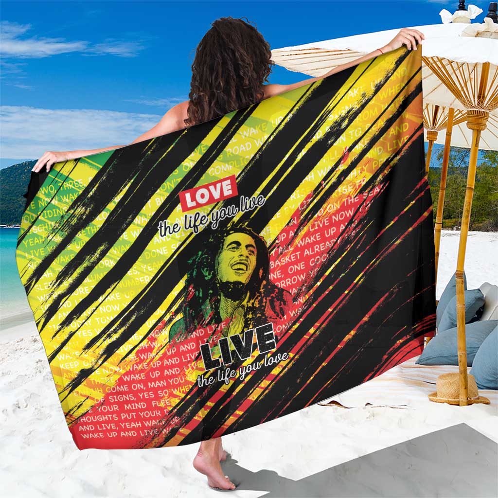 Reggae Legend Sarong Love The Life You Live Live The Life You Love LT05 - Wonder Print Shop