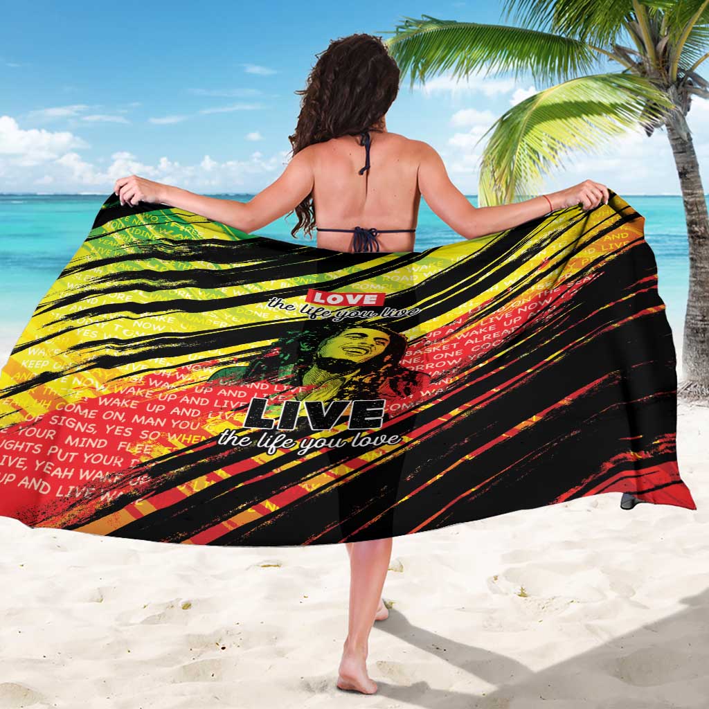 Reggae Legend Sarong Love The Life You Live Live The Life You Love LT05 - Wonder Print Shop