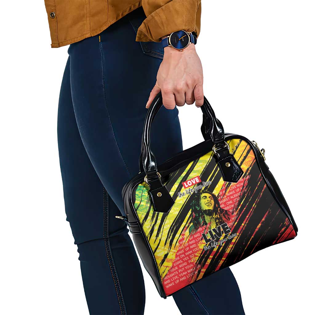 Reggae Legend Shoulder Handbag Love The Life You Live Live The Life You Love LT05 - Wonder Print Shop