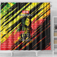 Reggae Legend Shower Curtain Love The Life You Live Live The Life You Love LT05 - Wonder Print Shop