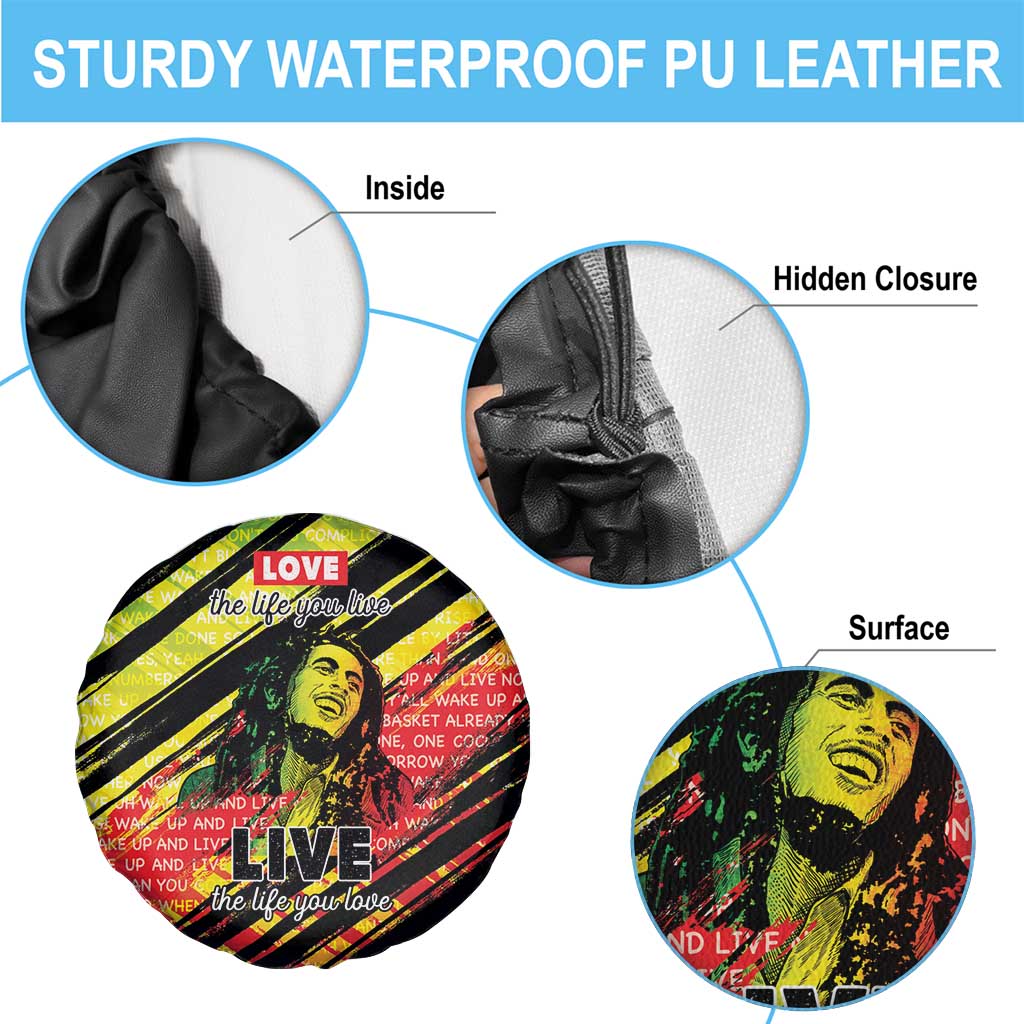 Reggae Legend Spare Tire Cover Love The Life You Live Live The Life You Love LT05 - Wonder Print Shop