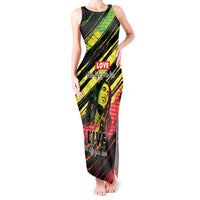 Reggae Legend Tank Maxi Dress Love The Life You Live Live The Life You Love LT05 - Wonder Print Shop