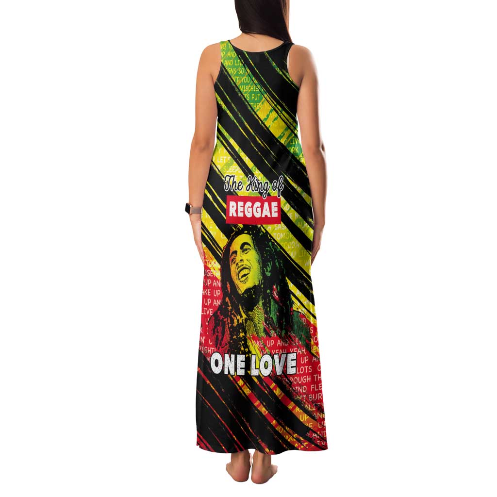 Reggae Legend Tank Maxi Dress Love The Life You Live Live The Life You Love LT05 - Wonder Print Shop